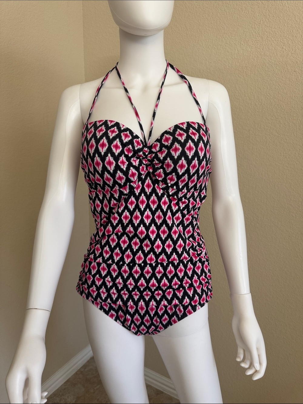 Tommy Bahama Black and Pink One Piece Swimsuit